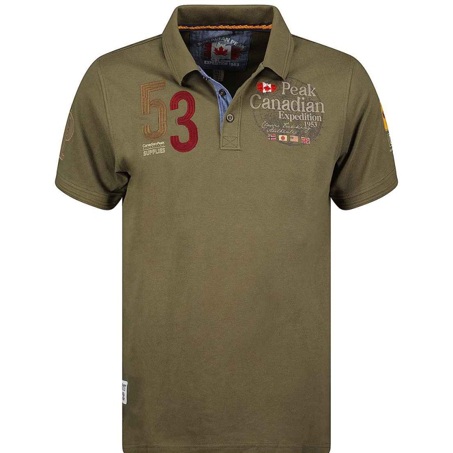 Man Canadian Peak Polo | Kelaneak Khaki Rm Men 419