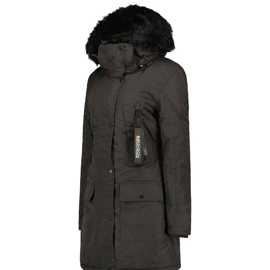 Women Canadian Peak Parka | Cormai Lady Black Rm 054