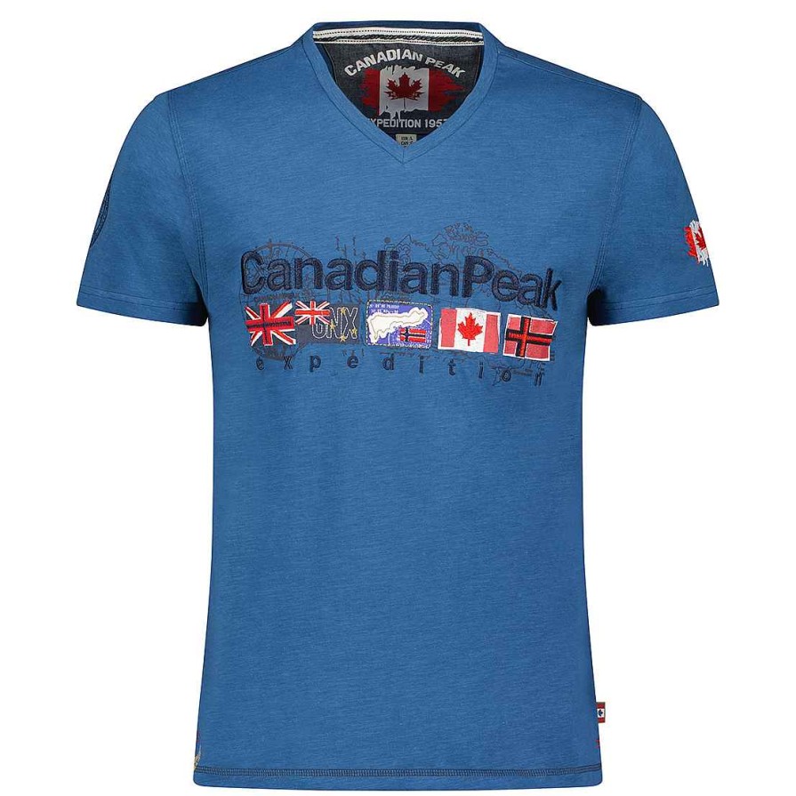 Man Canadian Peak T-Shirt | Joukeak Blue Rm Men 254