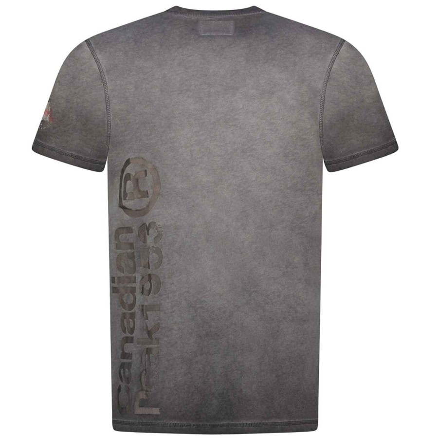 Man Canadian Peak T-Shirt | Jotzeak Black Men 235