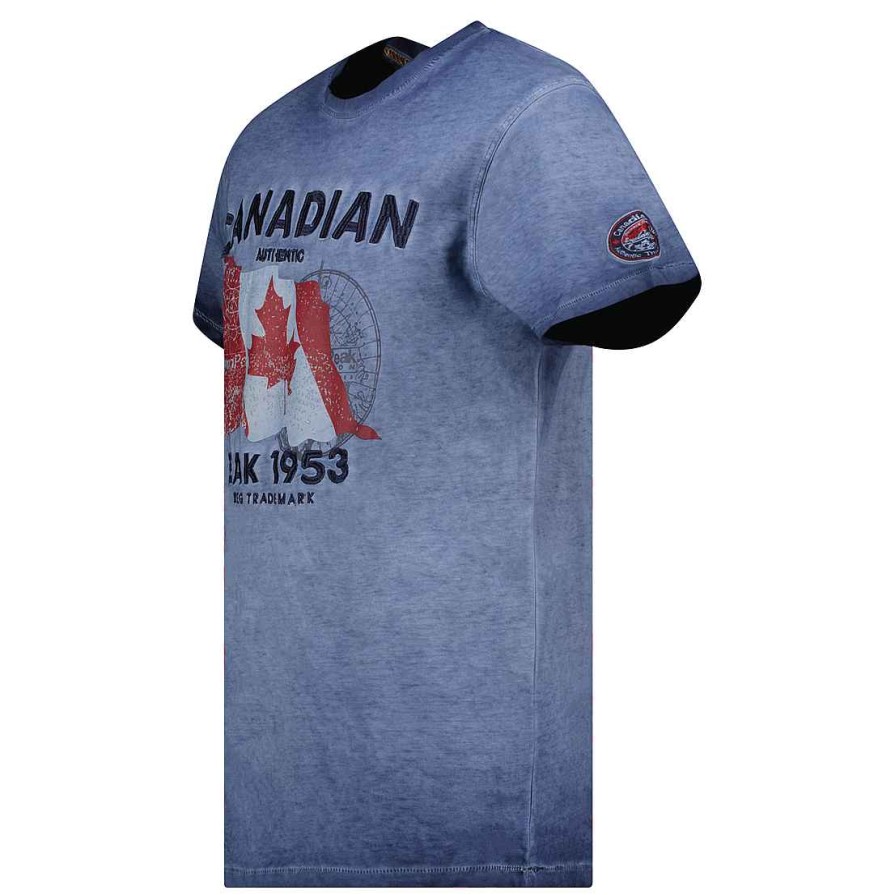 Man Canadian Peak T-Shirt | Japoreak Navy Rm Men 249