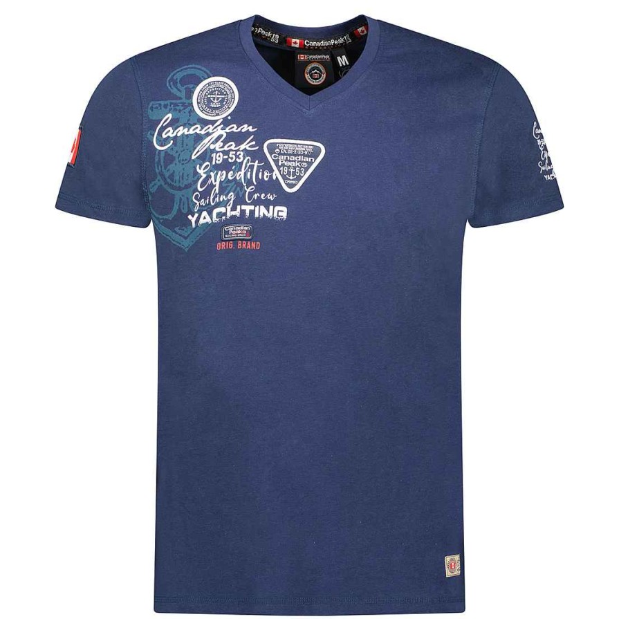 Man Canadian Peak T-Shirt | Jademoreak Navy Rm Men 235