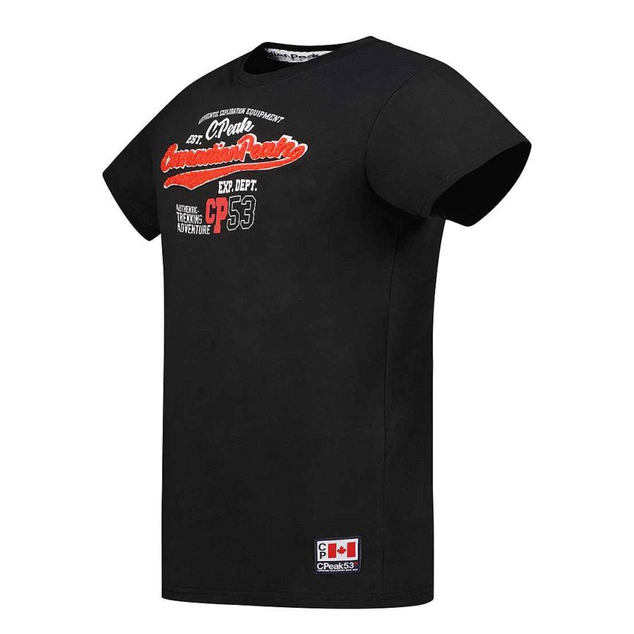 Man Canadian Peak T-Shirt | Jurbeak Black Rm Men 235