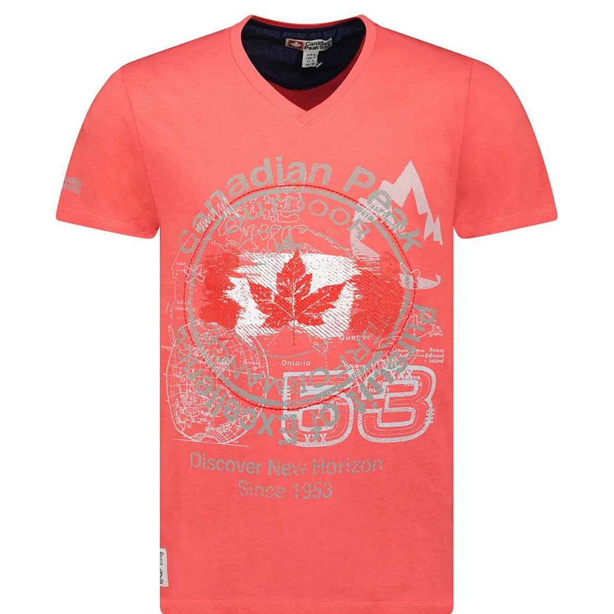 Man Canadian Peak T-Shirt | Japple Coral Men Cp Rm Men 235