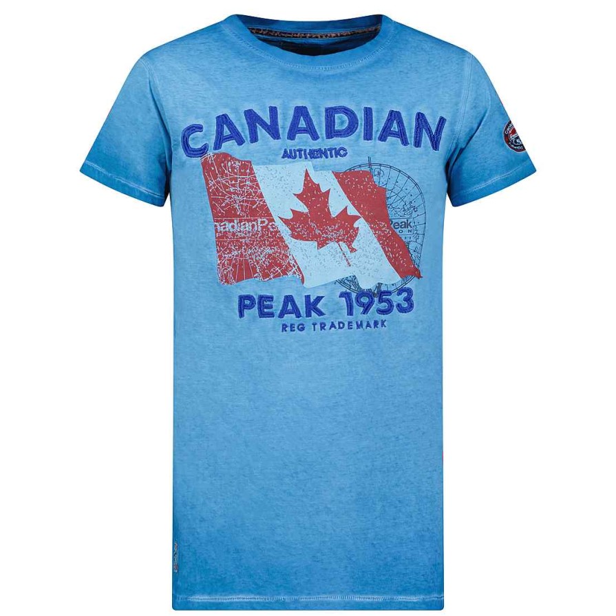 Man Canadian Peak T-Shirt | Japoreak Blue Rm Men 249